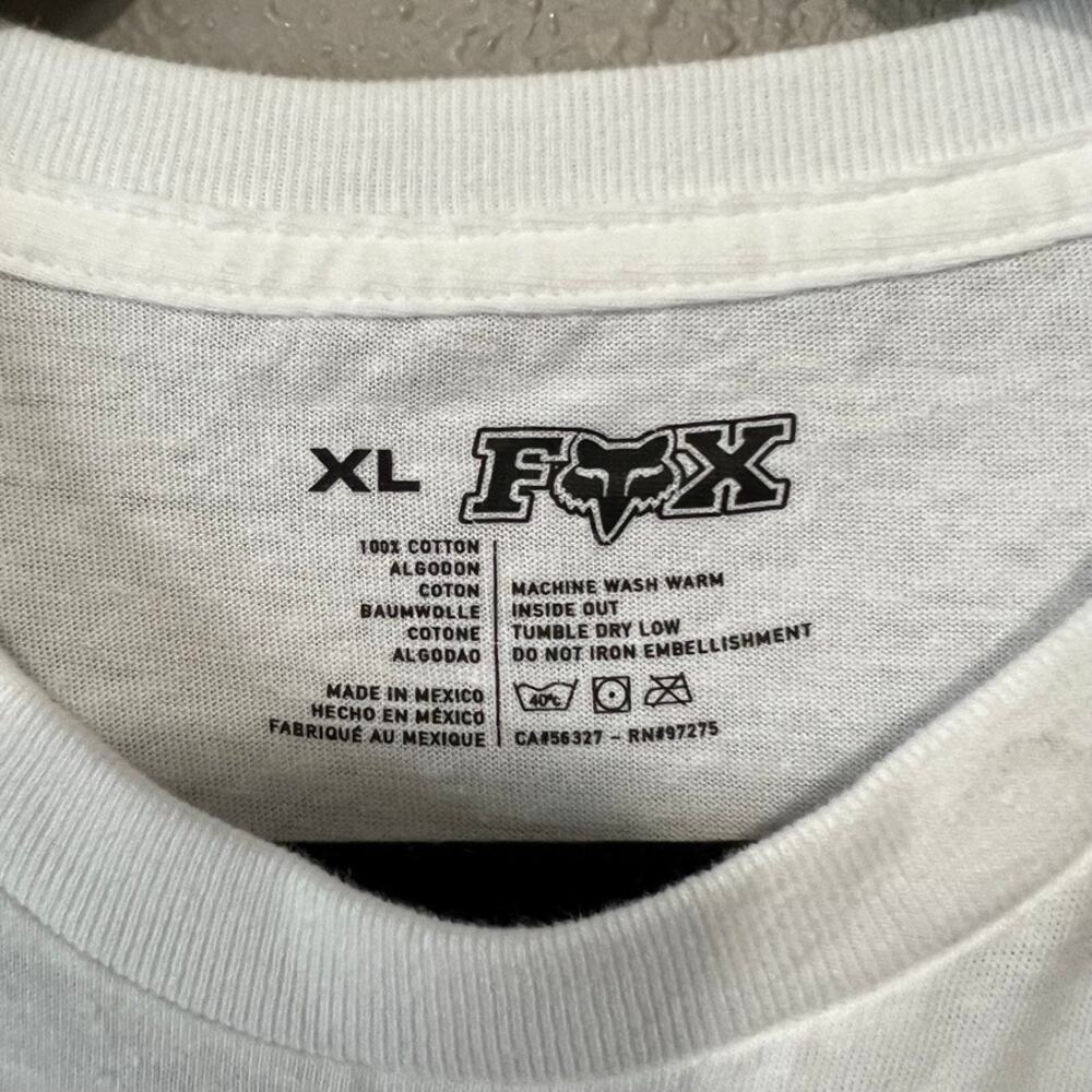 FOX Racing Created To Destroy White Short Sleeve Graphic T Shirt Mens XL - Picture 3 of 5